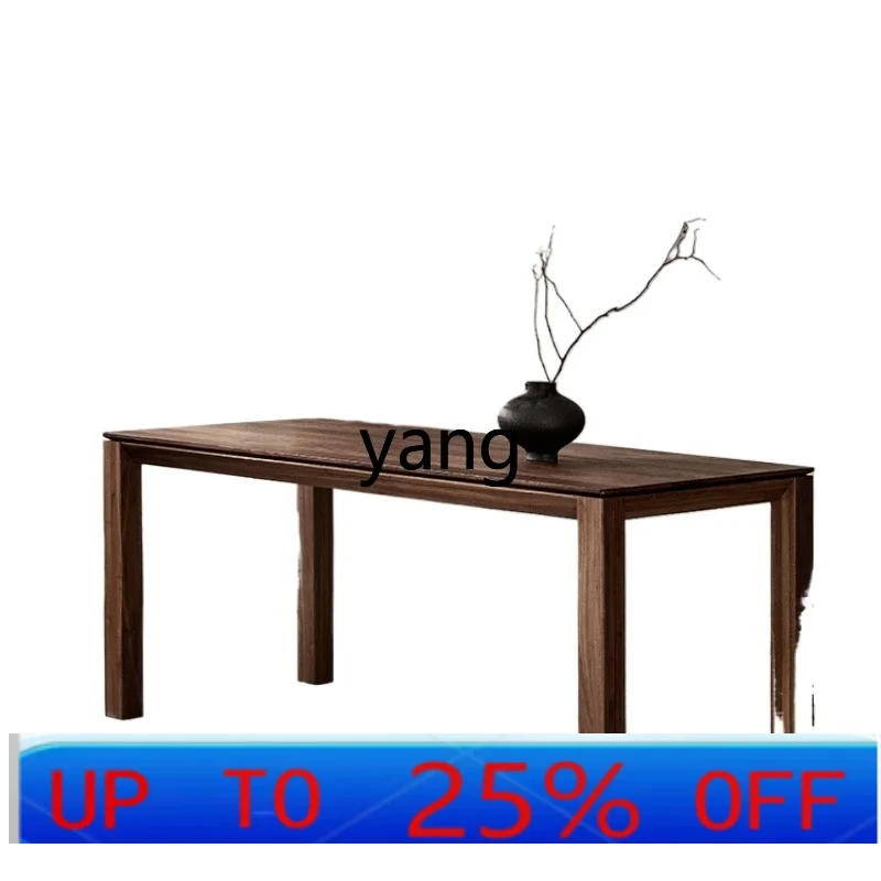 

LM solid wood dining table black walnut home medieval desk pier pier large board long table