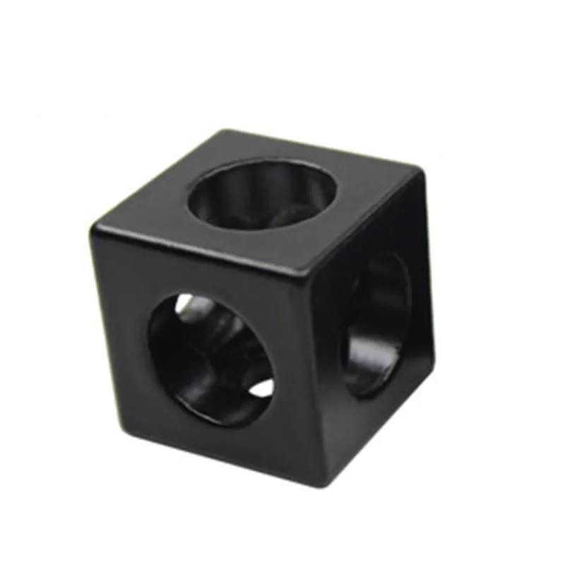 10pcs/lot 2020 Aluminum Block Cube Prism Connector Wheel Regulator Corner V-slot Three Way Connector 90 degree Angle