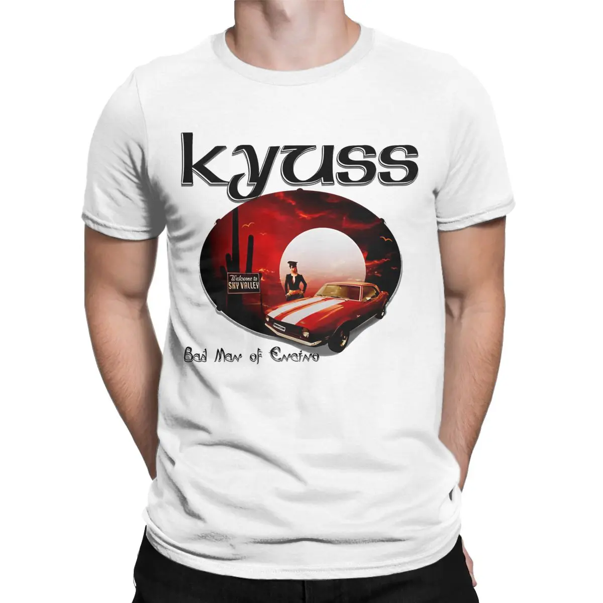 Novelty Welcome To Sky Valley Kyuss Rock Band T-Shirts for Men Women Pure Cotton Tees Shirt Summer Clothes