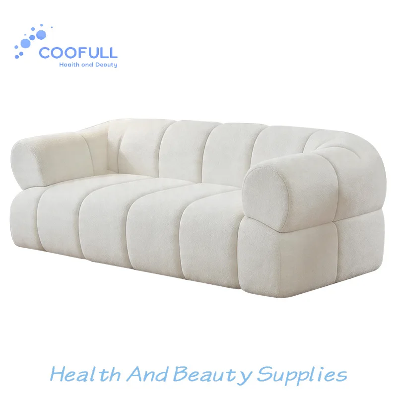 Coofull Compression Sofa One-Piece Boneless Vacuum Compression Furniture Sherpa U-Shape Armless Three-Seat High-Density