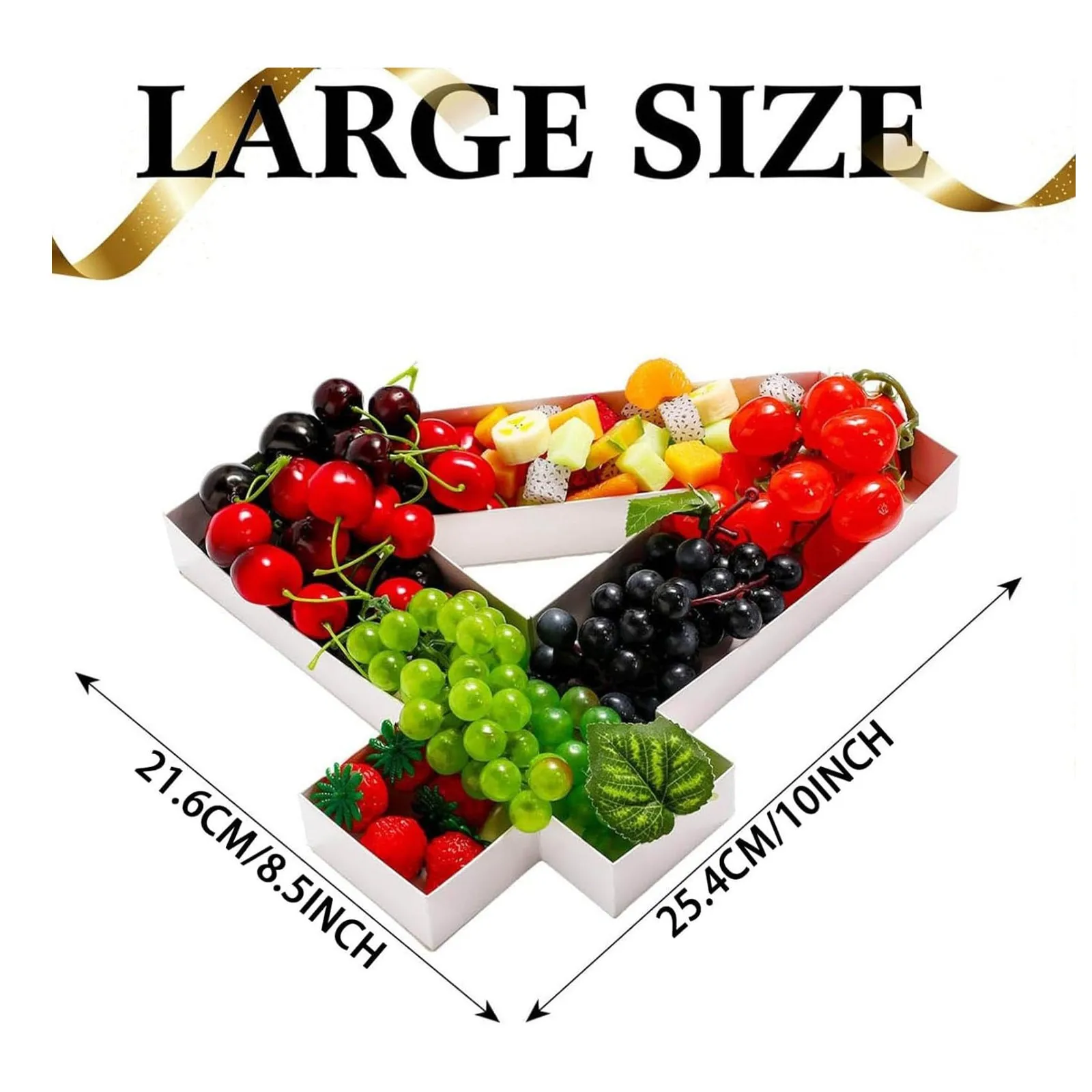 Number Candy Box Letter Snack Box Creative Fruit Platter Dim Sum Plate Paper Box For Birthday Anniversary Party Candy Container