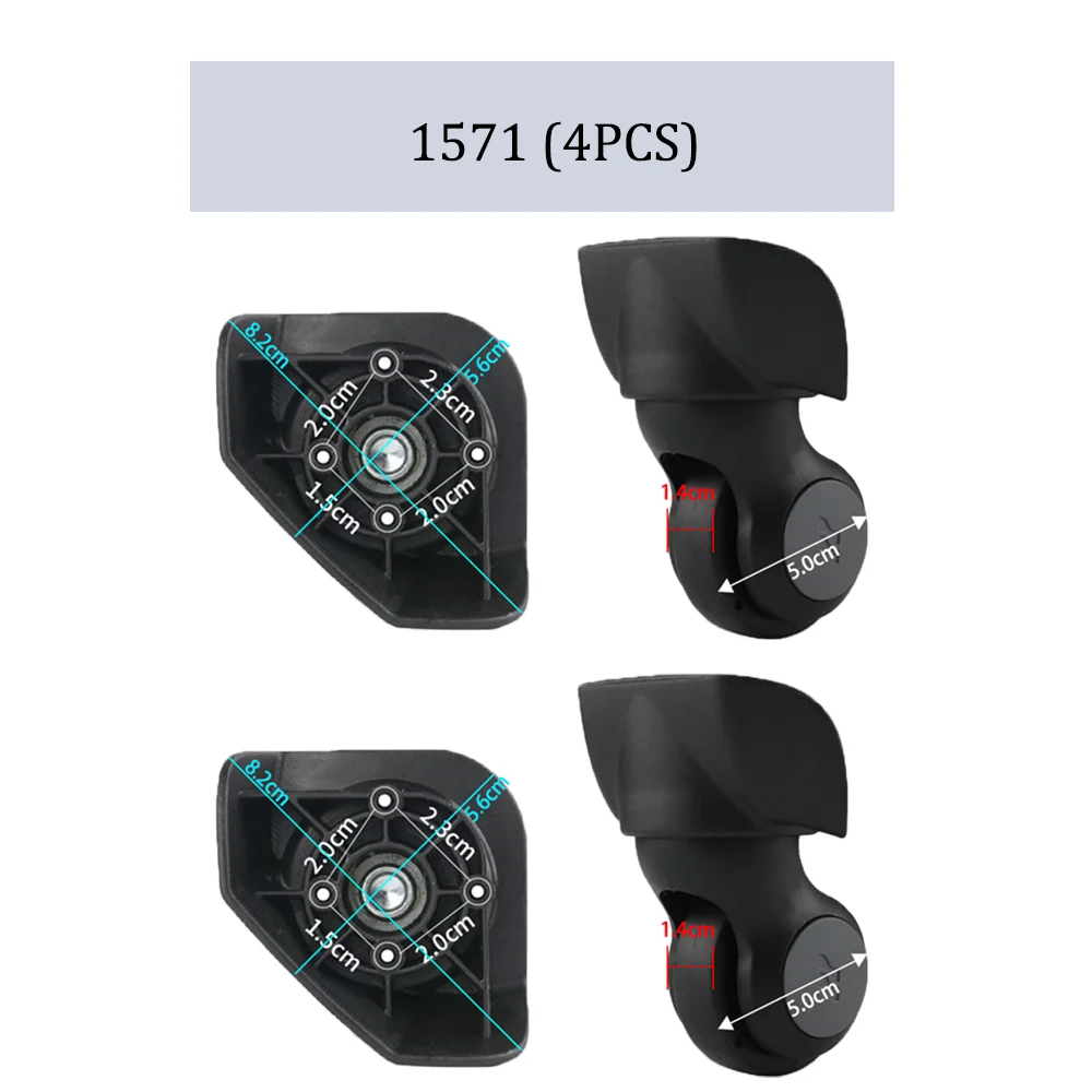 Ruedas deslizantes para LOJEL 1571, ruedas deslizantes de polea para equipaje, reparación de ruedas Universal, deslizamiento resistente al desgaste