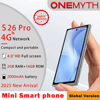 【World Premiere】ONEMYTH S26 Pro Mini Smartphone 4G Network Dual SIM Play Store 4.0 Inch HD Display 2000mAh 2GB+16GB Android 12.0
