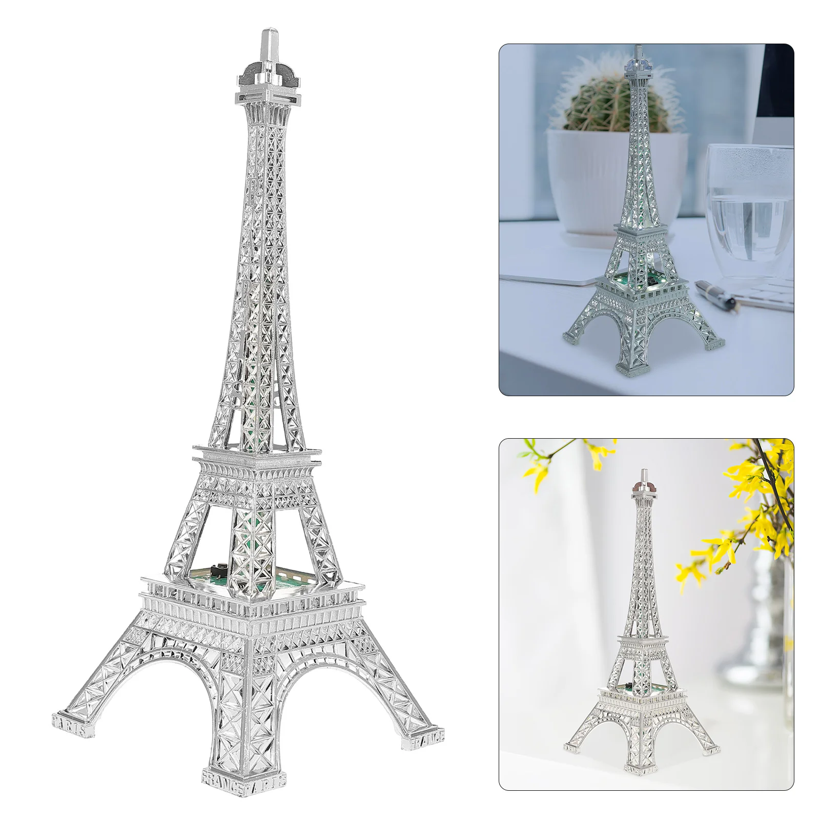 

Eiffel Tower Urn Pendant Ornaments Memorial Photo Props Posters for Wall Alloy Desktop Decor Office