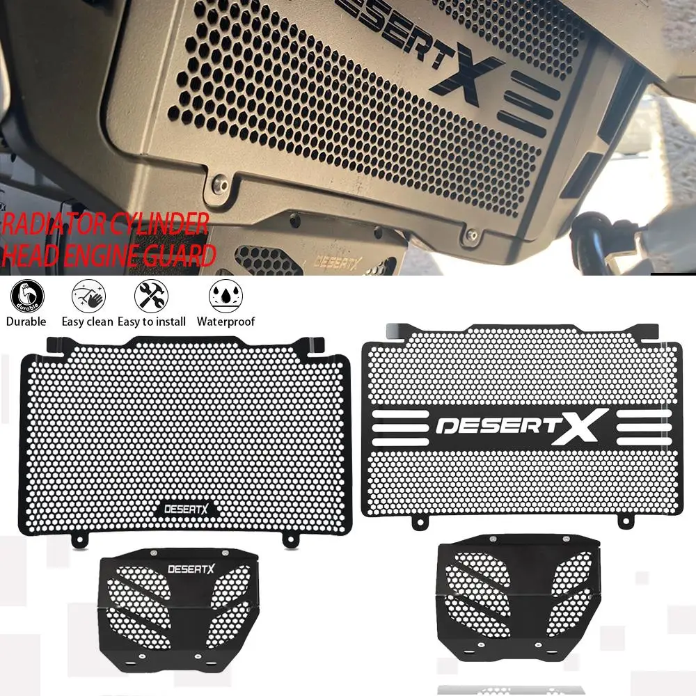 

Fit For Ducati Desert-X Desert X 2022 2023 DesertX 2024 Radiator Grille Grill Guard Cover Engine Guard Protector Set Motorcycle