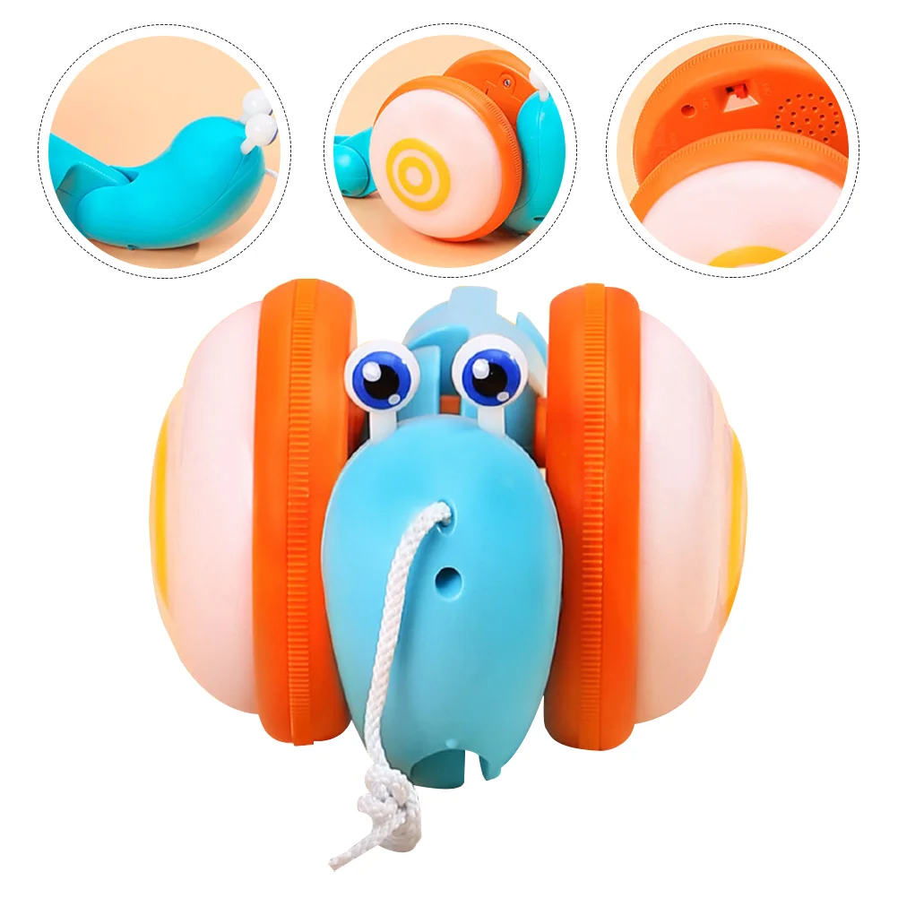 

Children Dragging Snails Toy Pull Learning Walker Cartoon Leaning Abs Crawl Early Education Traction for Toddler