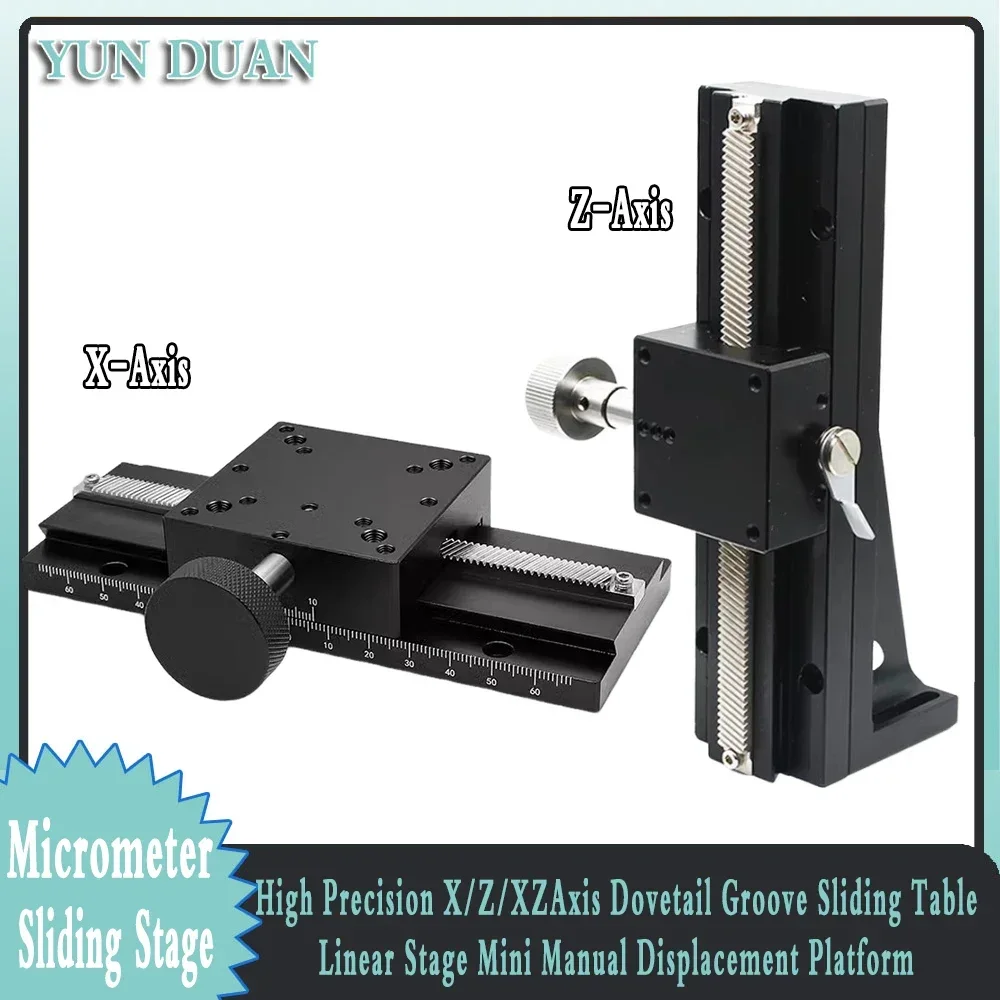 

Manual Dovetail Groove Slide Table Linear Stage Long Stroke X/Z/XZ Axis High Precision Displacement Platform Printing equipment