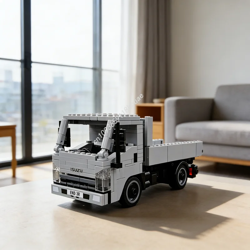 331 Piezas MOC Isuzu Grafter Elf Camión Volquete 7 Wide City Champions, Bloques de Construcción, Juguetes de Construcción, Regalos de Navidad