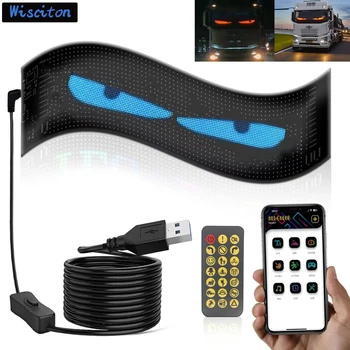 Painel de exibição de matriz led para carro, pixel flexível, rolagem programável, publicidade, animação diy, ícone de texto, painel de matriz, padrão rgb