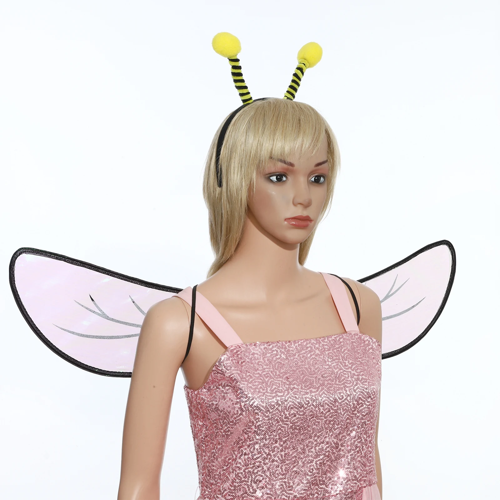 Costumes d'abeilles pour filles adultes, ailes avec bandeau, accessoires de Cosplay pour Halloween, spectacles de carnaval, accessoires de photographie