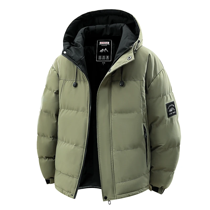 ใหม่Windproofหนาผู้ชายเสื้อกลางแจ้งหลวมอเนกประสงค์Comfort Keep WARM Coatsฤดูหนาวแฟชั่นสบายๆHooded Parka Men