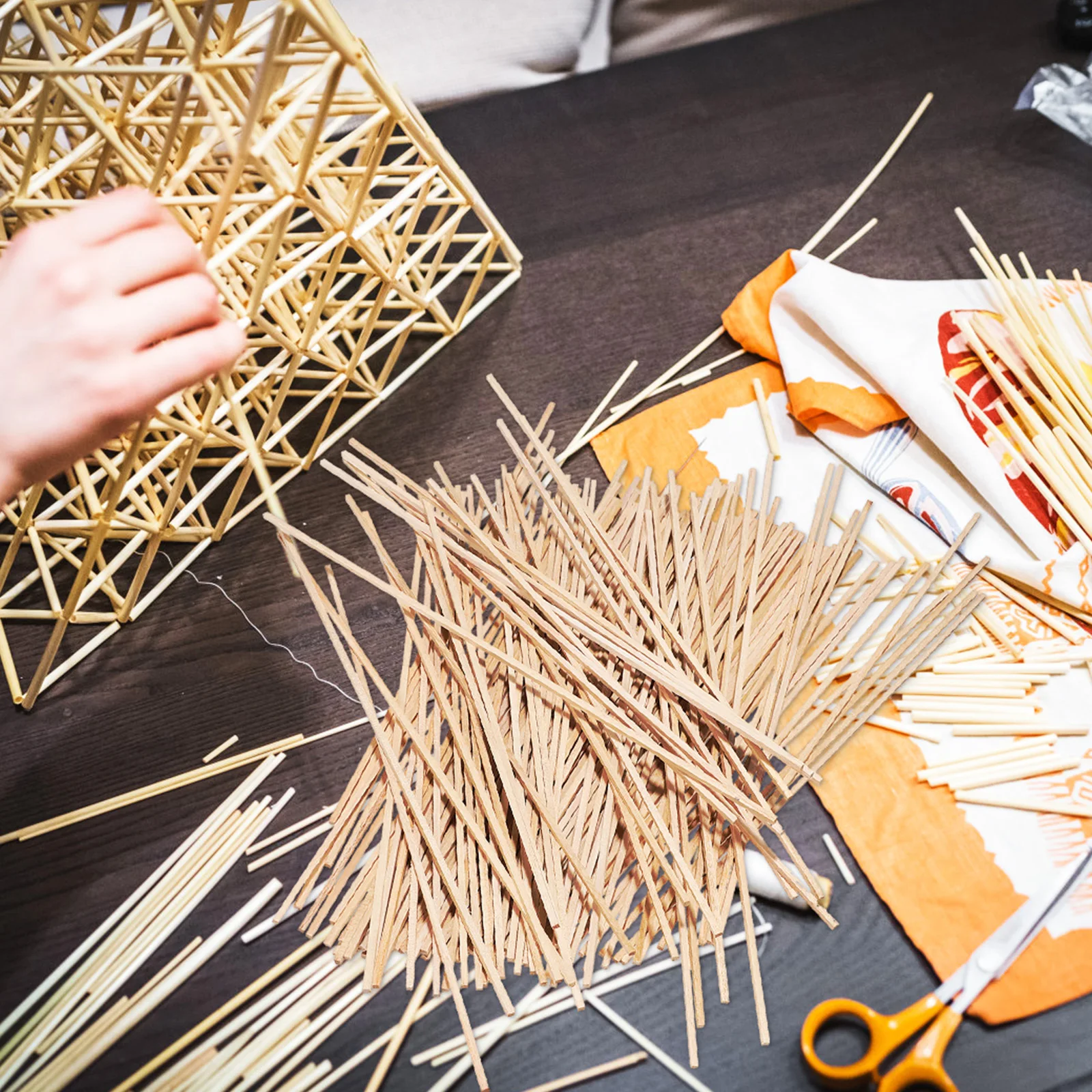 

100Pcs Wood Dowels Square Craft Sticks Unfinished Easy to Apply for Creative DIY Projects Craft Sticks Wood Strips