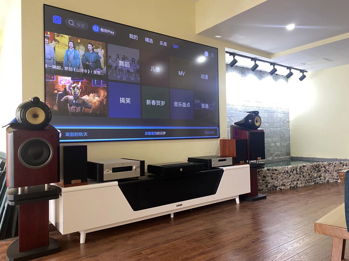 100-120inch ALR UST Projector Screen PET Crystal CLR Ambient Light Rejecting Fixed Frame for Ultra Short Throw Laser Projectors view 6