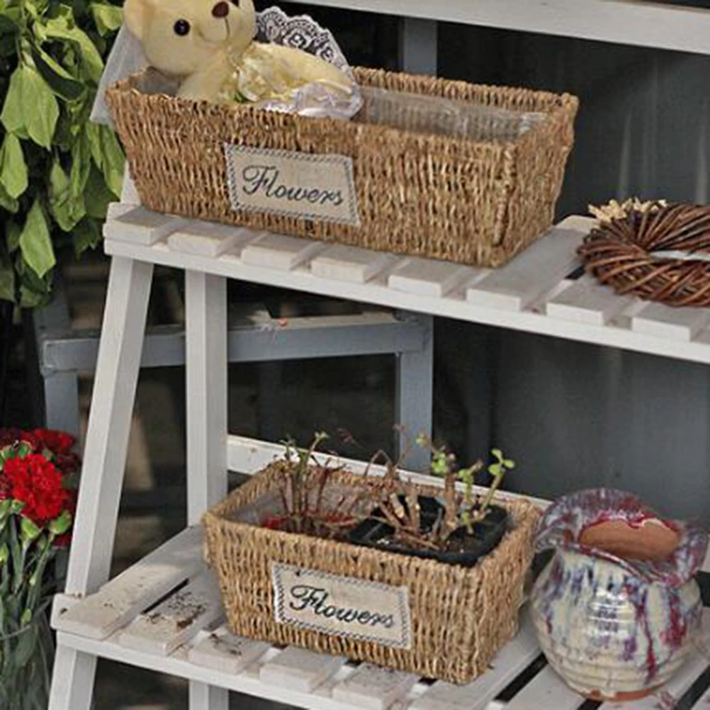 

Rattan Vase Container H Woven Baskets Decorative Willow Basket Natural Material Storage Home Garden Indoor Outdoor