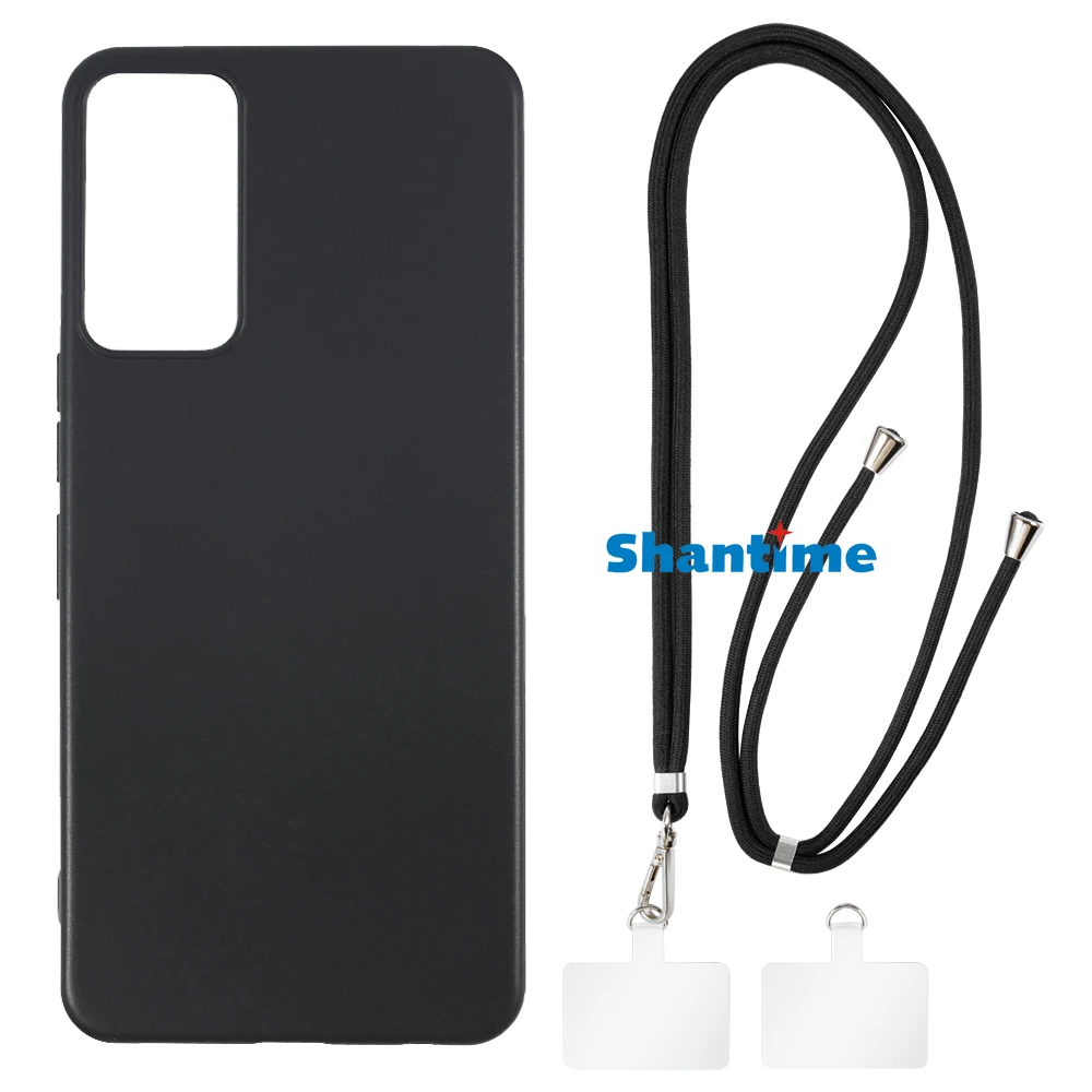 Suitable for TCL 40R Case + Ajustable Neck/Crossbody Lanyards and Spacers, Silicone TPU Cover