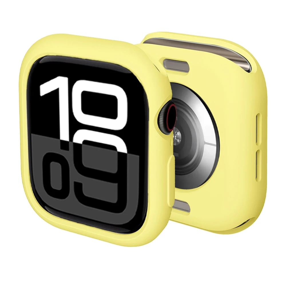 Weiche Silikonhülle für Apple Watch Armband 46mm 45 44 42mm 41 40mm Zubehör Schutz iWatch Series SE 12 11 10 9 8 7 6 Cover