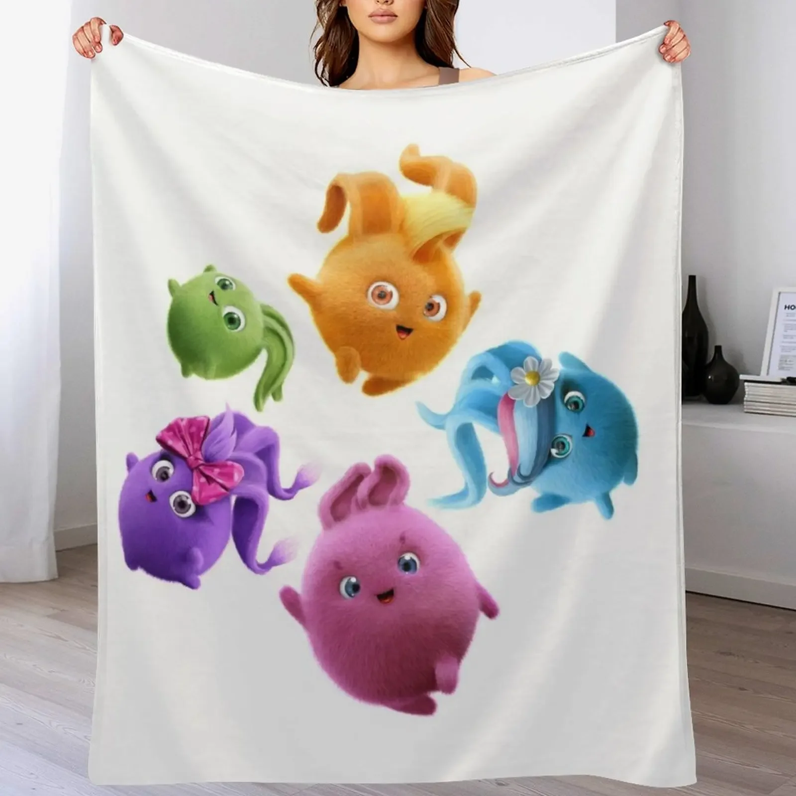

Sunny Bunnies - All Together Now Throw Blanket Lightweight Warm Blanket for Travel Camping