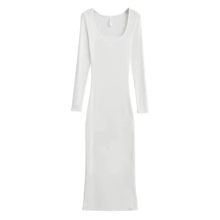 Kardaian Sexy Long Sve Dr Women's Slim Fit Bodycon Tight Fi Tail Wrap around Long Dr Street Sle Spring Autumn ...