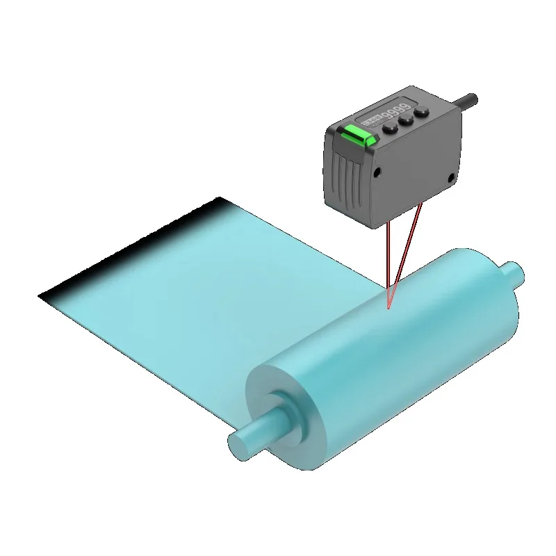 Square compact industrial automation multi-function intelligent high-speed precision laser displacement sensor, output RS485