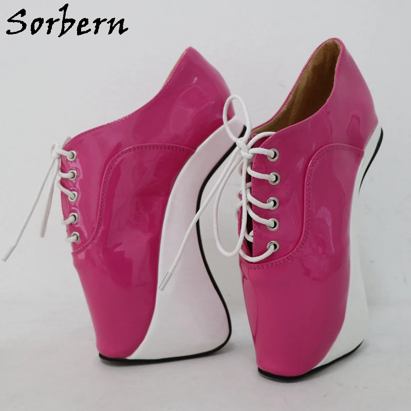 Sorbern Ballet High Heels Unisex Pumps Lace-up Trainers BDSM Hoof Heelless Ballet Shoes Ladies sIZE 36-46 Custom Multi Color