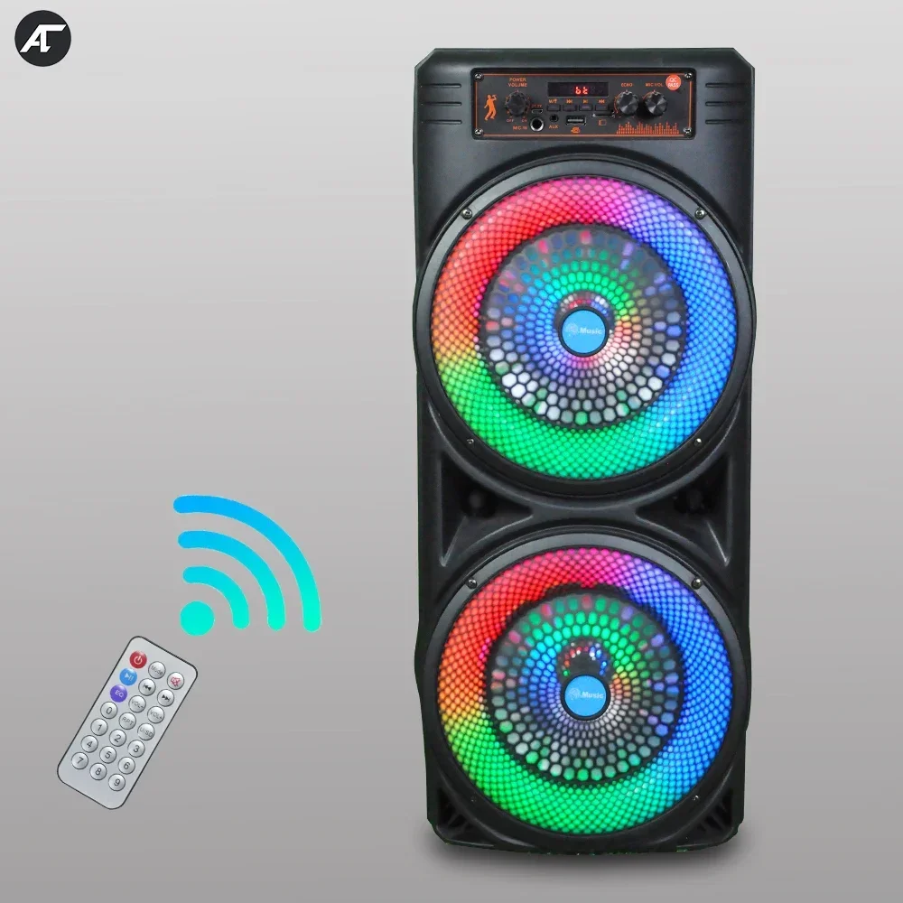 

Karaoke Bluetooth Speaker Portable Wireless Column Big Power Stereo Subwoofer RGB light Family Party Sound box with Microphone