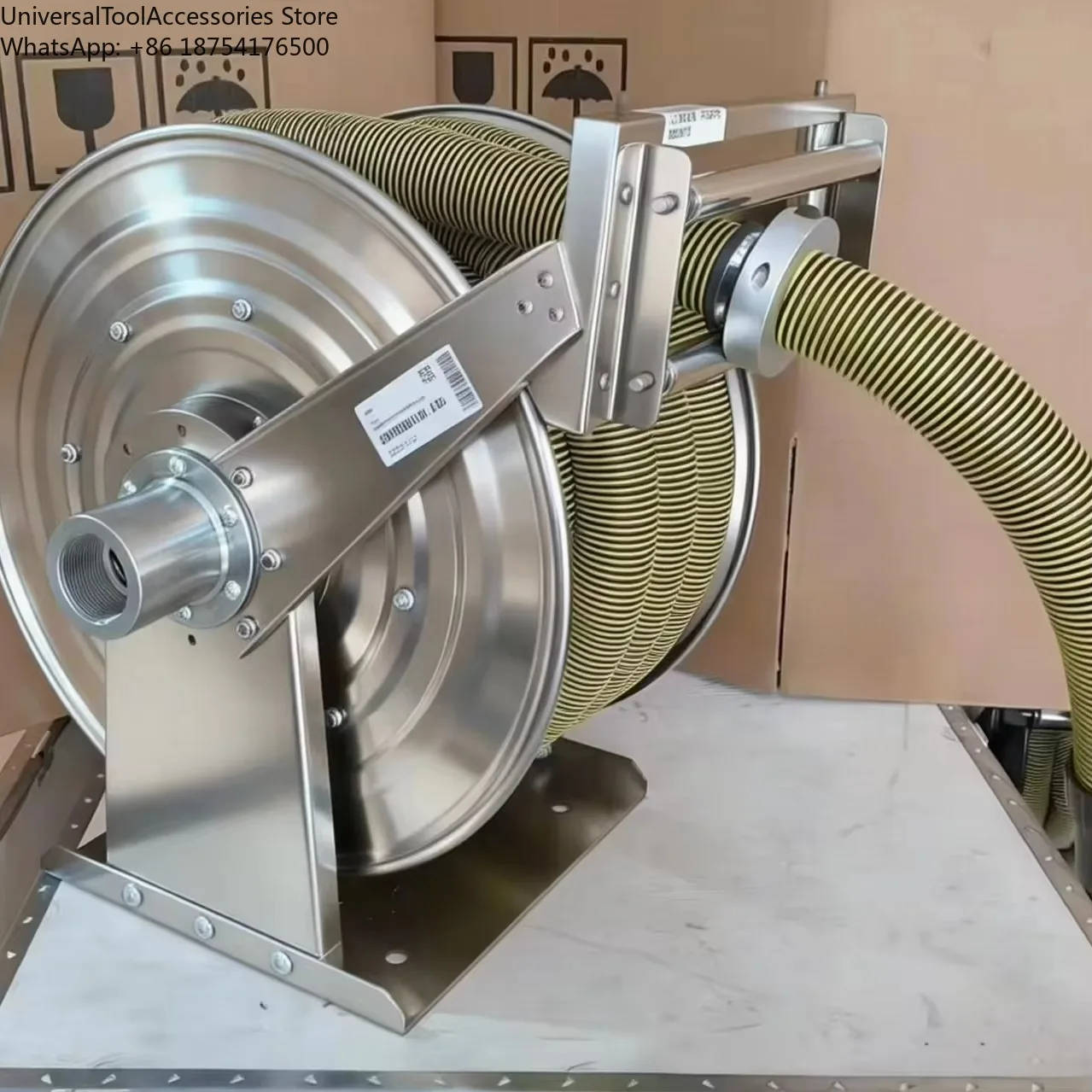 32mm Stainless Vacuum Retractable Spring-Driven Hose Reel for Reel Car Wash Professional Industrial Commercial Auto Detailing