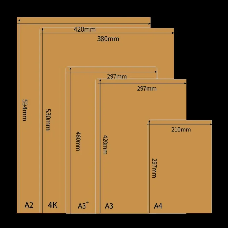 A4/A3 Thick Kraft Paper Board, Cardboard Thickness 0.5mm, 1mm, 1.5mm, 2mm, 3mm, Brown, Handmade Card Making, DIY Craft Peper