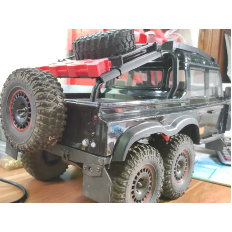 Rear Spare Tire Mount Bracket Carbon Fiber CNC Cut Frame For YK6101 1/10 RC Crawler 3D Print Base w/ Extended Screws Drill-On