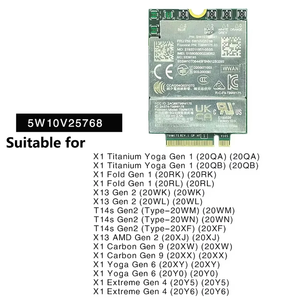Original SDX55 T99W175 5G M.2 Module 5G NR Sub-6G mmWave For AT&T