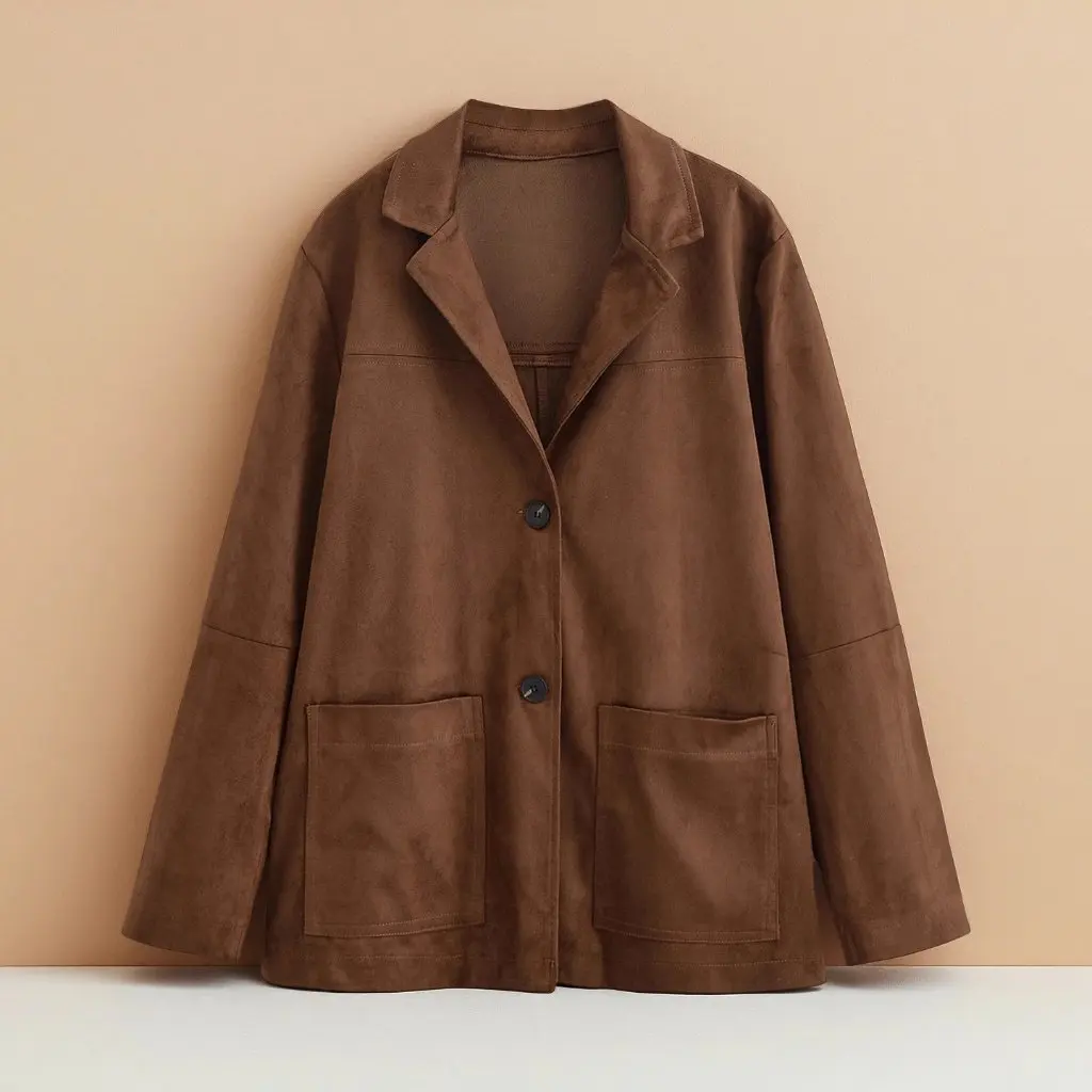 

TAOP& Double-Sided Fleece Leather Suit Women's Fashionable European Style Ready-to-ship New Arrival Women's Blazer