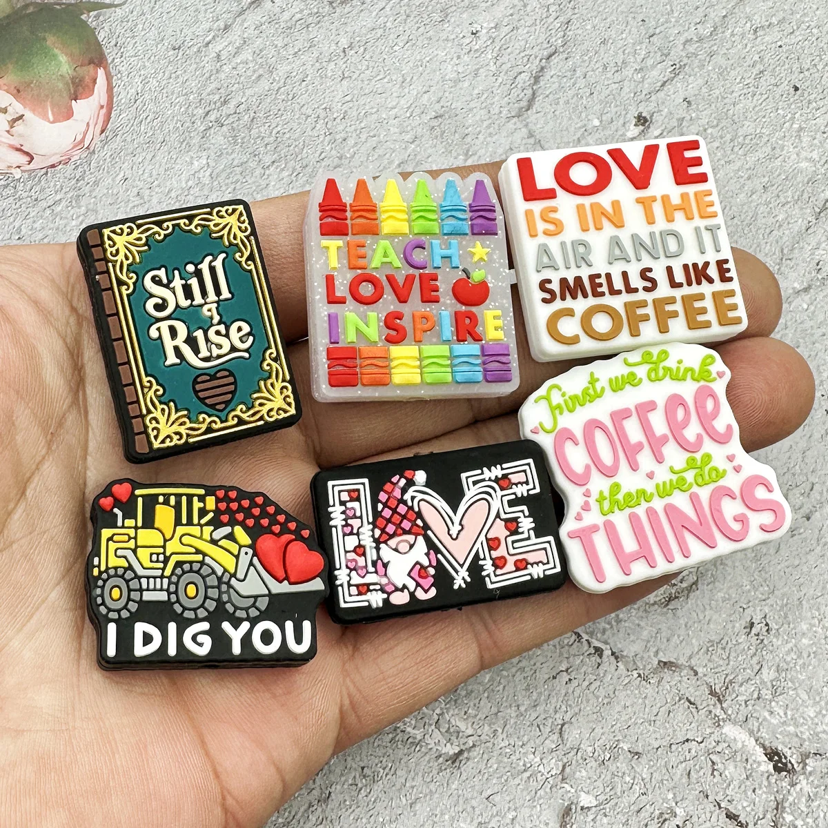 10 Uds. De cuentas de silicona para el Día de San Valentín, cuentas focales, bolígrafo DIY, cadena para pezones, accesorios de joyería, venta al por mayor, cuentas de silicona, regalo creativo