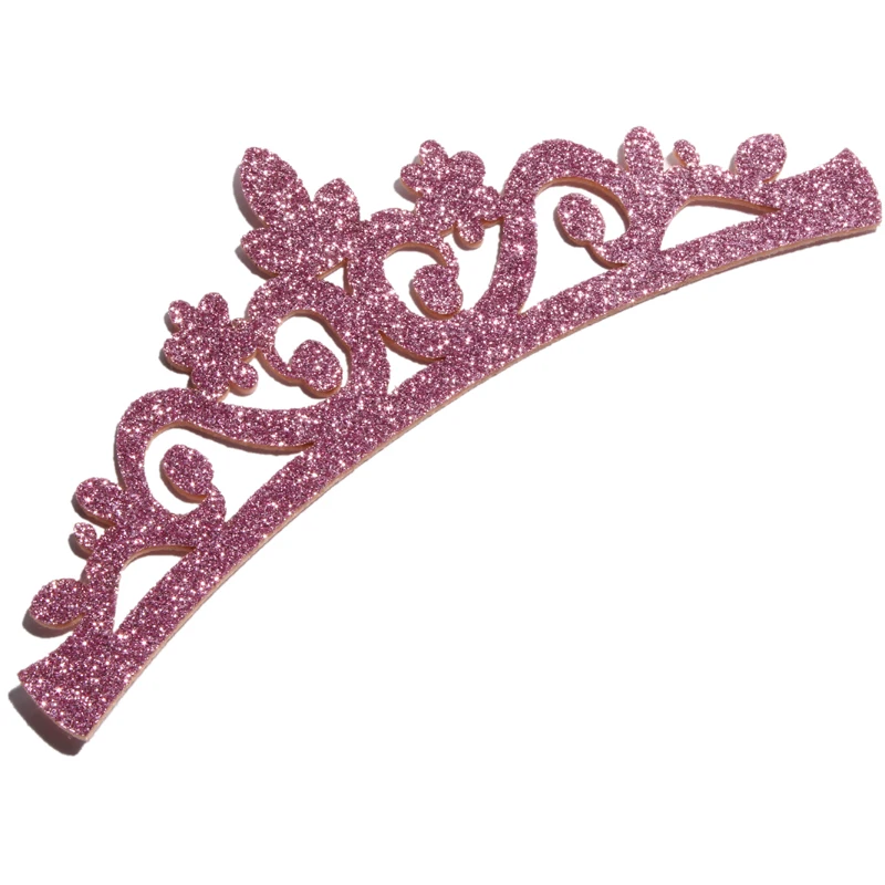 10PCS 7 Colors 18cm Fashion Glitter Nonwovens Felt Crown Patches for Garments Decoration Newborn Vintage Shiny Crown Appliques