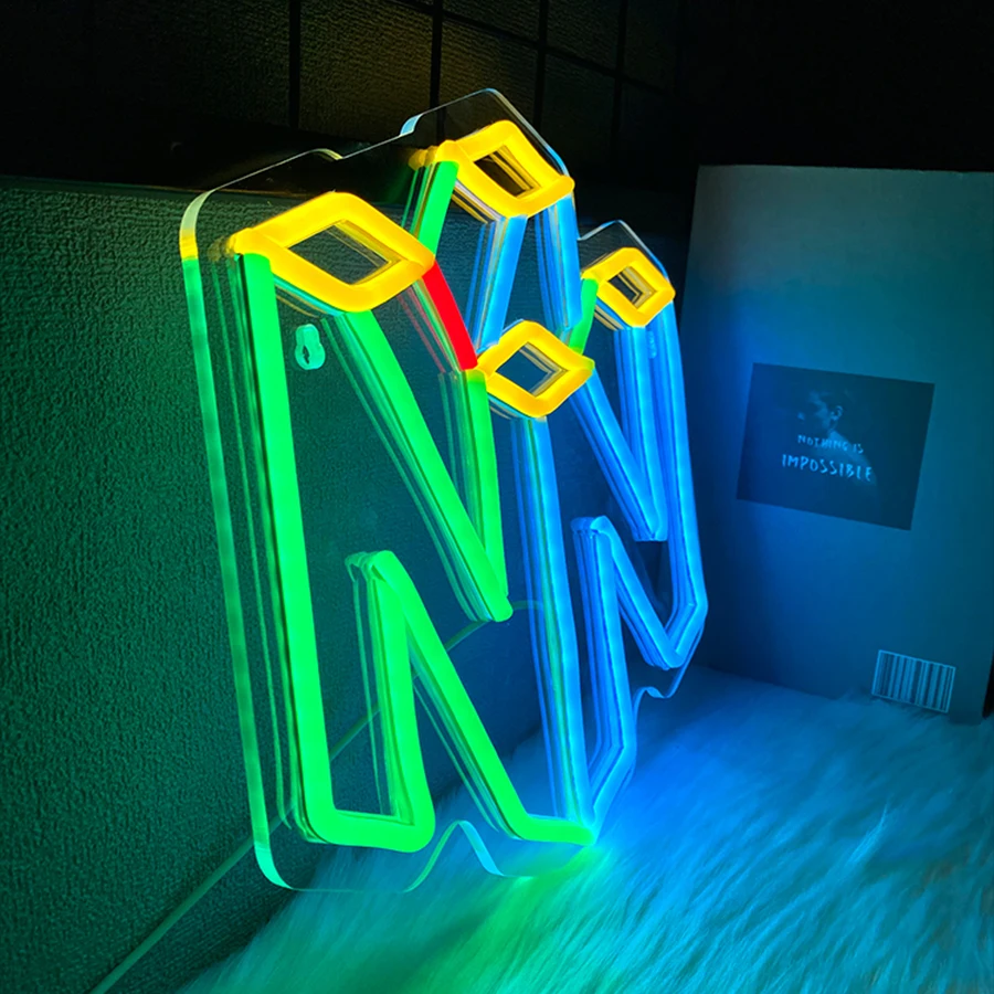 Wonderfullife Game Neon Lights, Used For Led Decoration In The Game Player Area, Men\'S Cave, Bar Sign Lights, Easy To Hang.