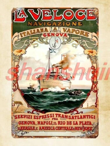 shui 1889 La Velovce Maritime Poster metal tin sign tin garden signs 1pc