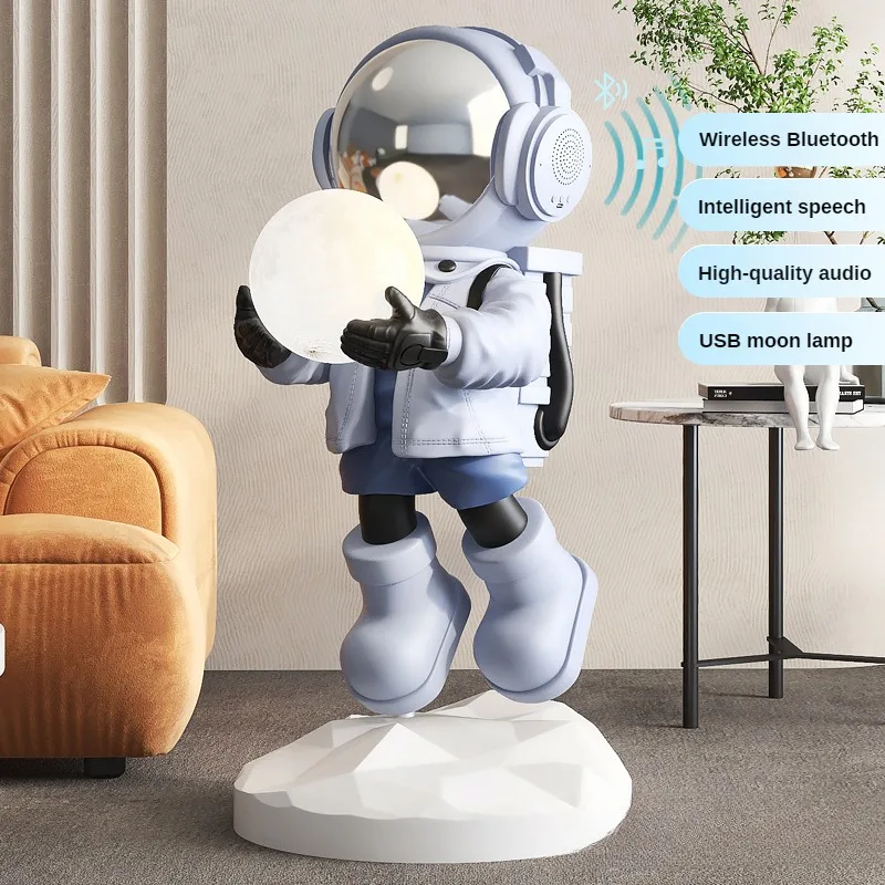 

80cm High Astronaut, Large Floor-standing Ornaments for Living Room, Decorative Lamps, Home Accessories, Bluetooth Speakers