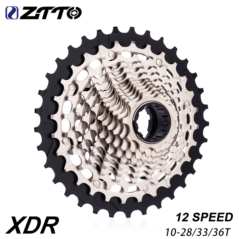 ZTTO 12 Speed XDR Road Bike Cassette 12S 10-28 33 36T Steel Bicycle Gear Gravel Bike Ultralight Freewheel K7 12V Sprocket