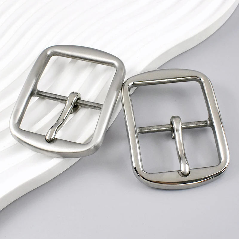 

1Pc 40mm Wide Stainless Steel Belt Buckles for Men Women Metal Waistband Clasp Jeans Leather Band Pin Buckle Craft Accessories