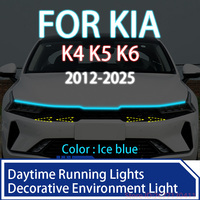 FOR\tKia\tK4 K5 K6\t2012-2025\tNewly upgrade LED Daytime Running Light Scan Starting Car Hood DRL Guide Decorative Ambient Lamp 12V