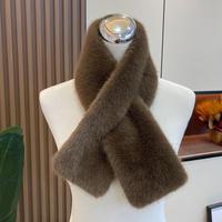 Warm Lightweight Hat Scarf Women's Winter Hat Scarf Set with Fuzzy Plush Windproof Dome Faux Fur Fisherman Hat Heat for Cold