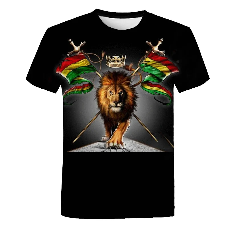 Baby Kids Cartoon Lion T Shirts Children's Birthday Gifts T-Shirts Boy&Girl Short Sleeve Birthday Presents 3D Printing Costumes