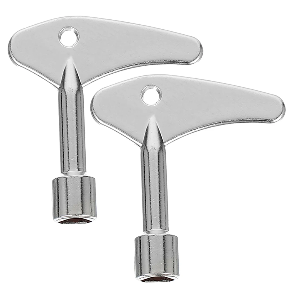 2 pcs Elevator Triangle Key Hall Door Lock Tools Stainless Steel Keys Emergency Release Compatible Various Models Durable Garage