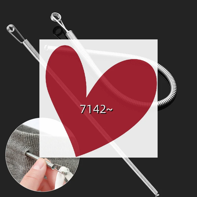 

Bendable Spring Drawstring Threader Clip Pants Hoodies Elastic Band Lace Cord Flexible Drawstring Thread DIY