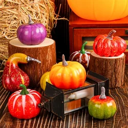 8 Pcs Fake Pumpkins Artificial Vegetable Fall Autumn Halloween Christmas Decor Room Decor Christmas Supplies Room Decoration