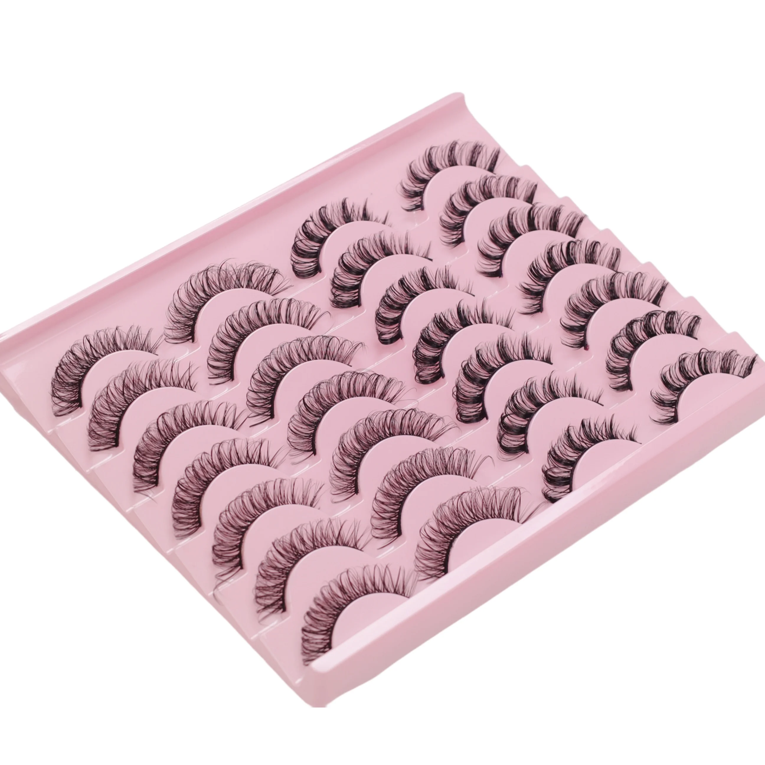 14 paar valse wimpers met grote capaciteit en twee effecten voor u om te schakelen en uw mooiste zelfinstructuur vinden