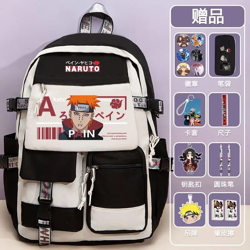 Naruto New Cartoon Student Schoolbag Large Capacity Casual and Lightweight Shoulder Pad Waterproof Stain Resistant Backpack