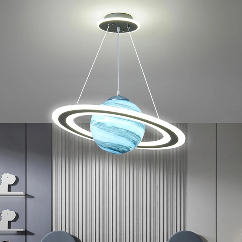 Northern Europe Planet Ceiling Pendant Light LED Children Room Dine Restaurant Bedroom Study Indoor