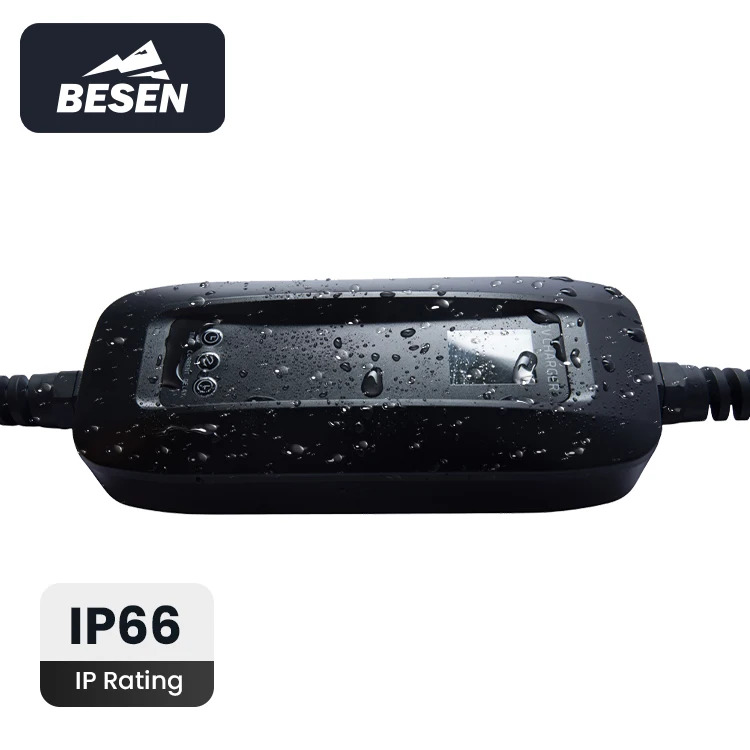 Besen Switchable 6A 8A 10A 13A 16A Type 2 3.5kw شاحن Ev محمول مع قابس Schuko #3