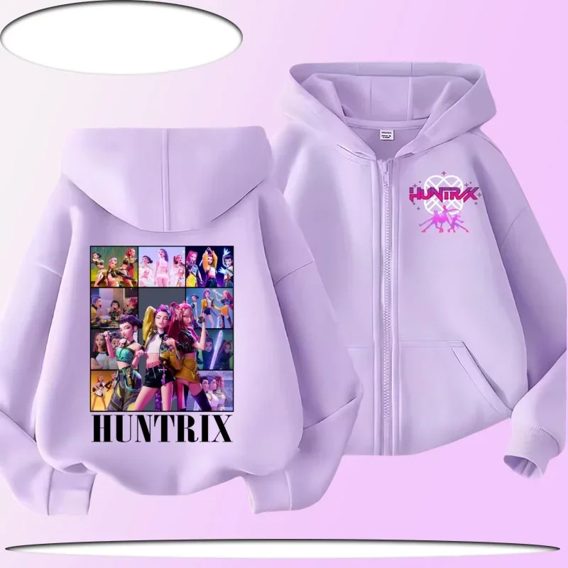 مجموعة شتاء وربيع 2025 الجديدة - سويت شيرت بقلنسوة بلون موحد - الفتيات الساحرات - فضفاض ومريح