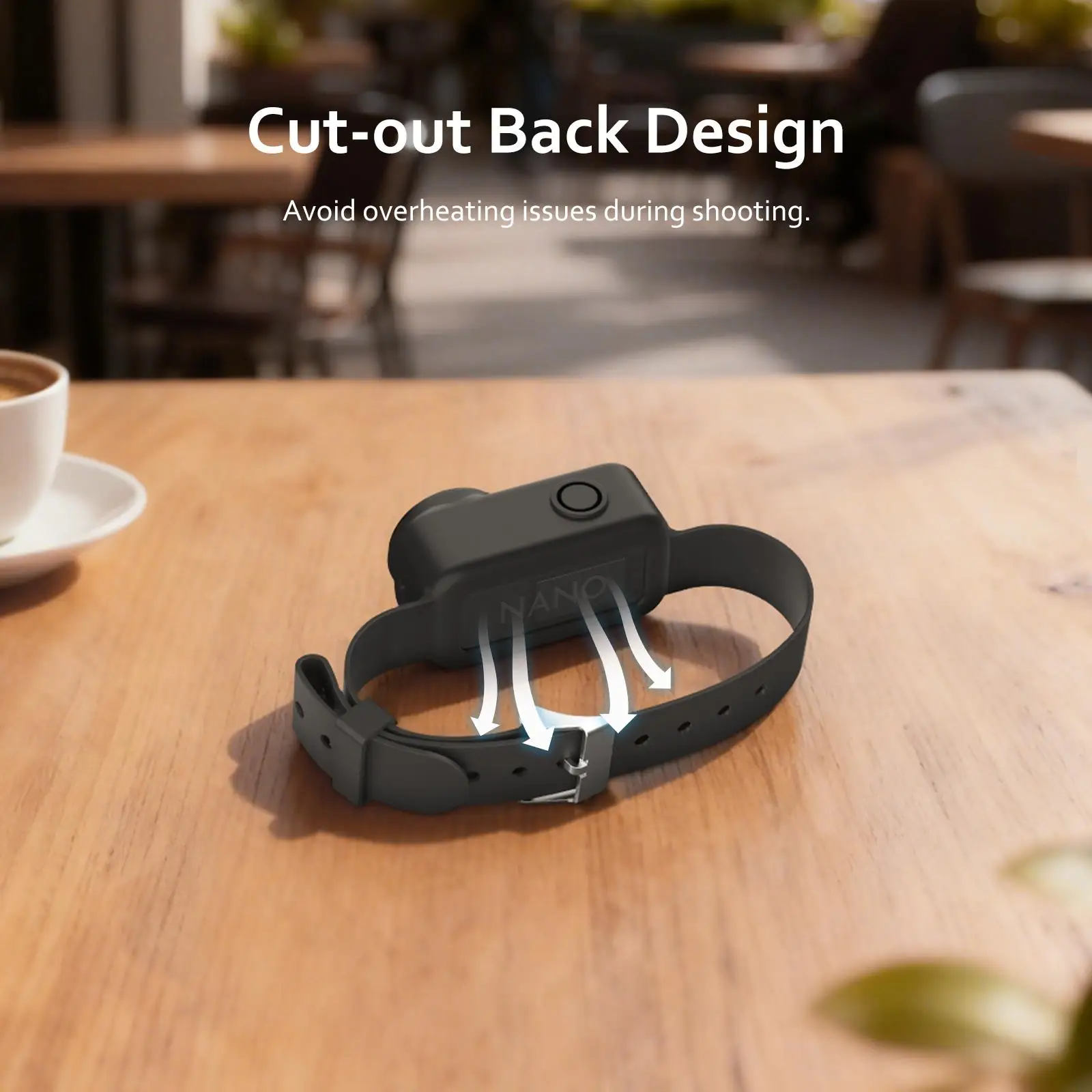 Camera Body Silicone Wrist Strap For DJI Osmo Nano Sports Camera Adjustable Wristband Mount Pet Collar Holder Accessories