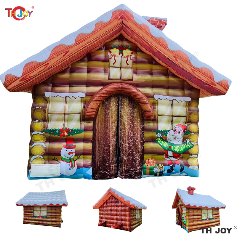 2025 New beautiful Design Inflatable Grotto Santa Christmas Home Decoration House Tent